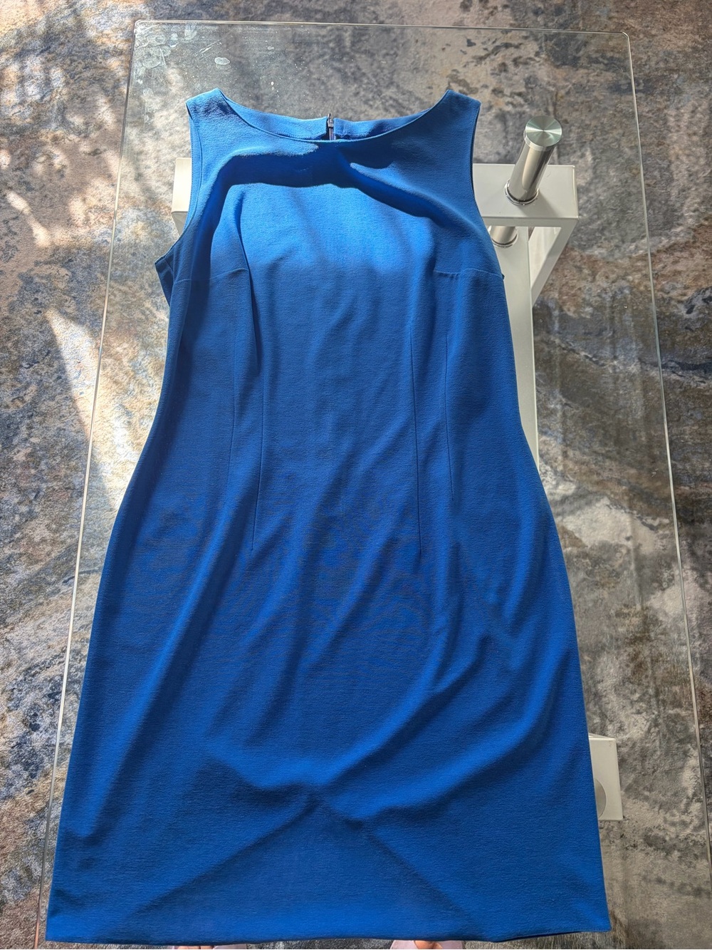 Elegant Blue Sleeveless Dress